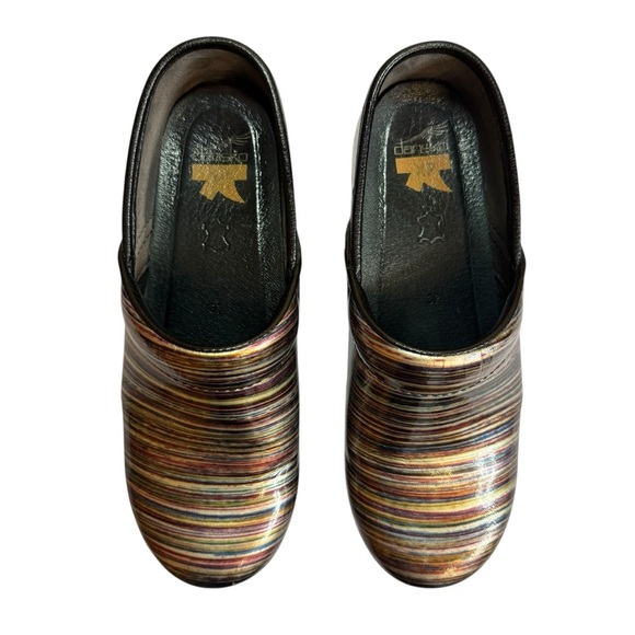 Dansko Women’s Multicolor Patent Leather Professional Clogs Size 37 (US 6.5-7) - Picture 3 of 10